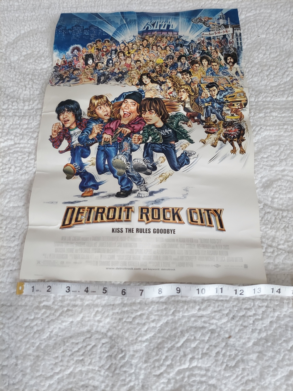 Kiss Detroit Rock City Poster in Blue, White, Brown, Black